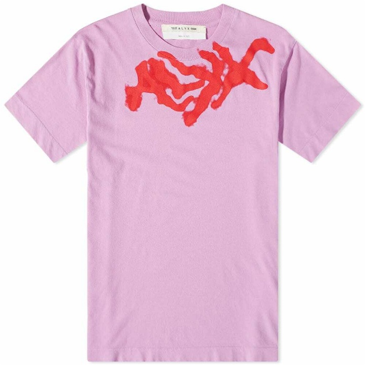 Photo: 1017 ALYX 9SM Men's Spray Logo T-Shirt in Pink