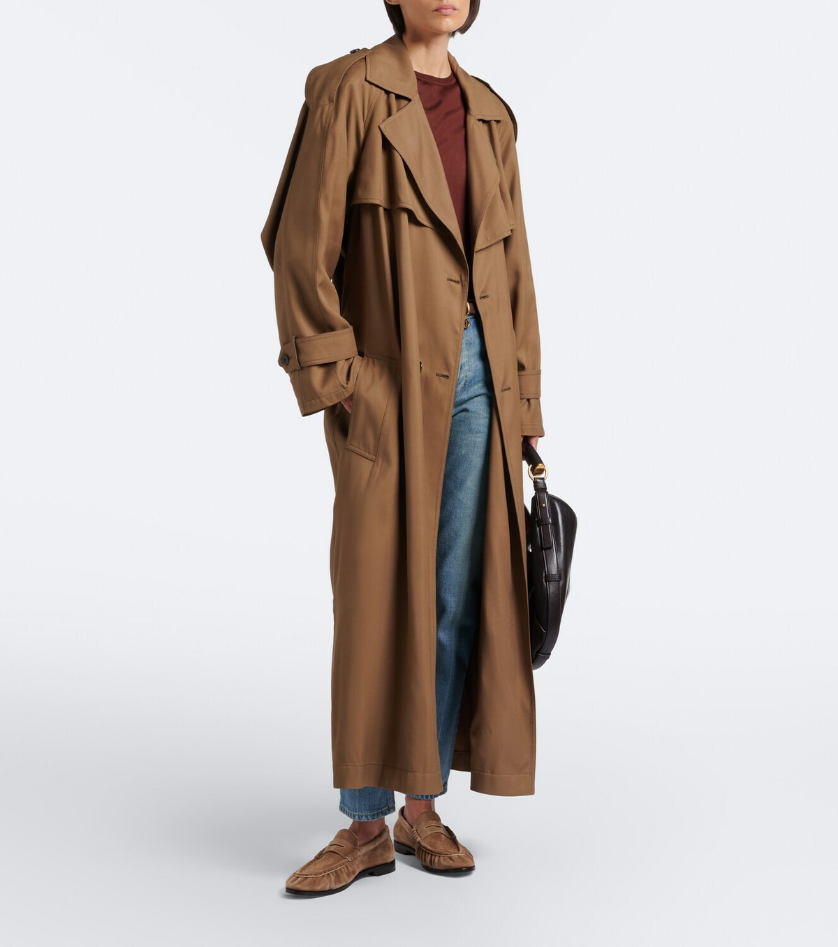 Saint Laurent Oversized double-breasted trench coat