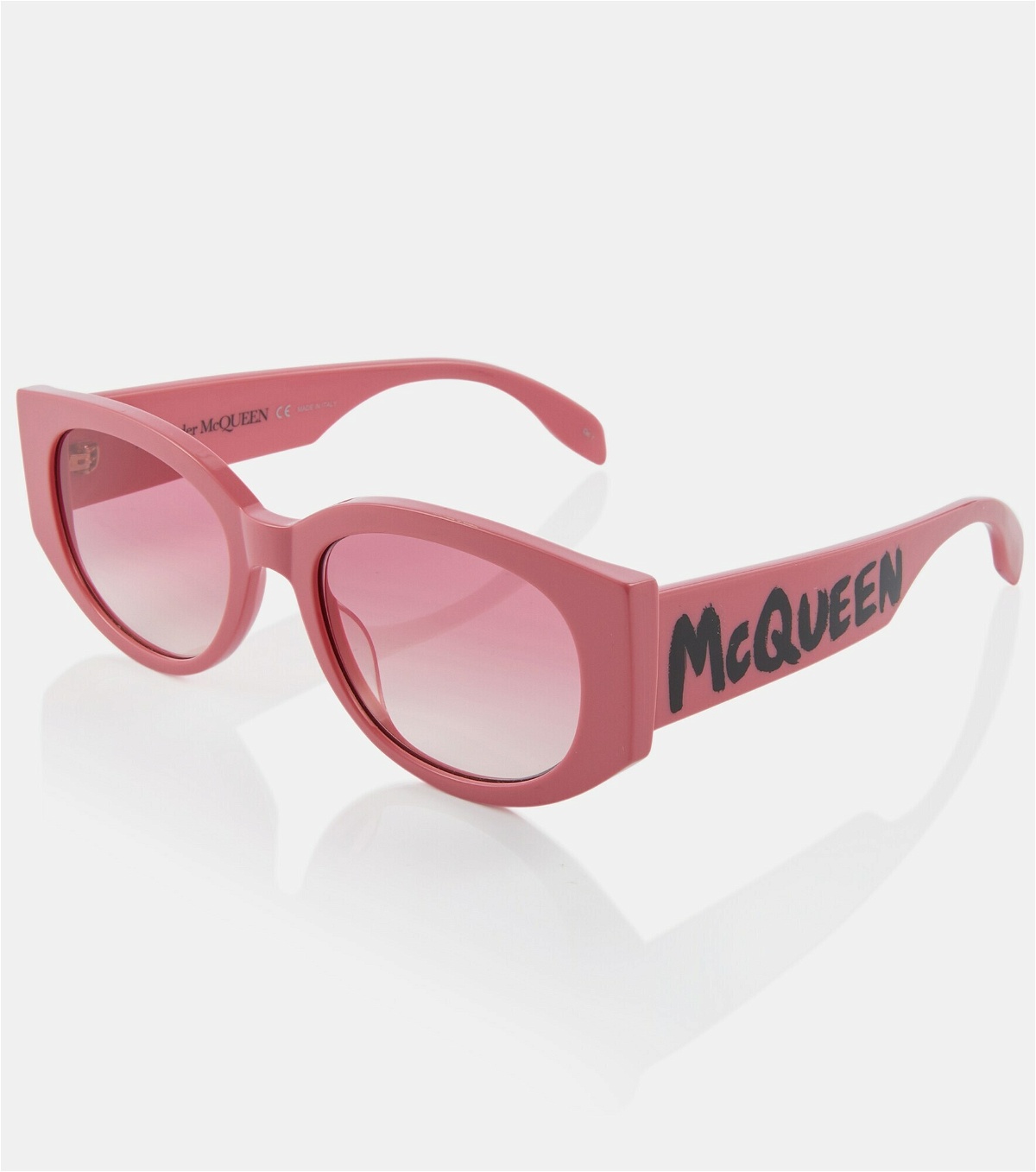 Alexander McQueen - Graffiti oval sunglasses Alexander McQueen