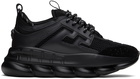 Versace Black Chain Reaction Sneakers