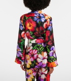 Dolce&Gabbana Floral belted silk shirt