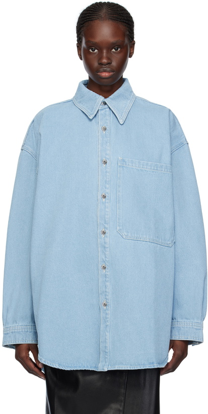 Photo: Nanushka Blue Aarna Denim Shirt