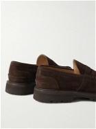 Tricker's - James Suede Penny Loafers - Brown