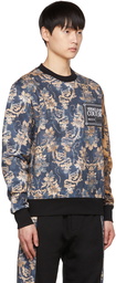 Versace Jeans Couture Navy Graphic Print Sweater