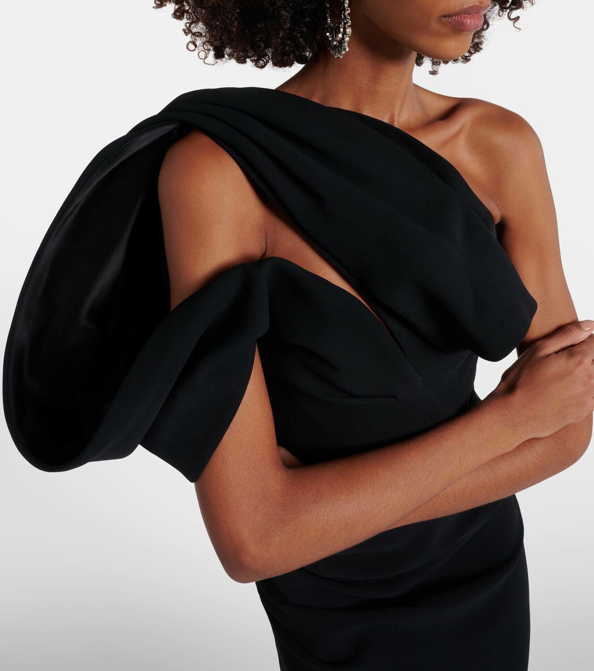 Maticevski Darkness gathered one-shoulder gown