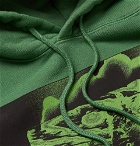 Cav Empt - Tut Card Printed Loopback Cotton-Jersey Hoodie - Green