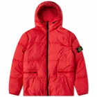 Stone Island Men's Crinkle Reps Down Jacket in Red