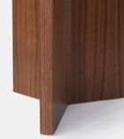 Hay Slit High walnut side table