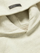 FEAR OF GOD ESSENTIALS - Logo-Flocked Cotton-Blend Jersey Hoodie - Gray