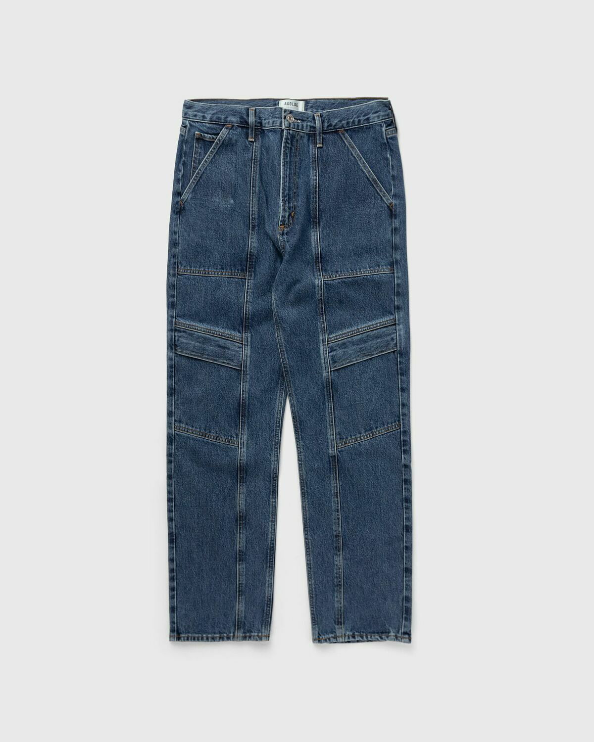 AGOLDE Cooper cargo denim shorts - Blue