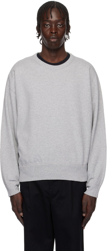 Photo: Reigning Champ Gray Midweight Terry Standard Crewneck Sweatshirt