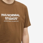 Pas Normal Studios Men's Off-Race Logo T-Shirt in Army Brown