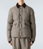 Moncler Grenoble Elgon houndstooth wool down ski jacket