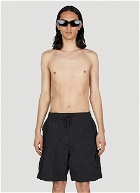 Stone Island Shadow Project - Compass Patch Swim Shorts in Black