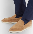 Loro Piana - Summer Walk Suede Loafers - Sand