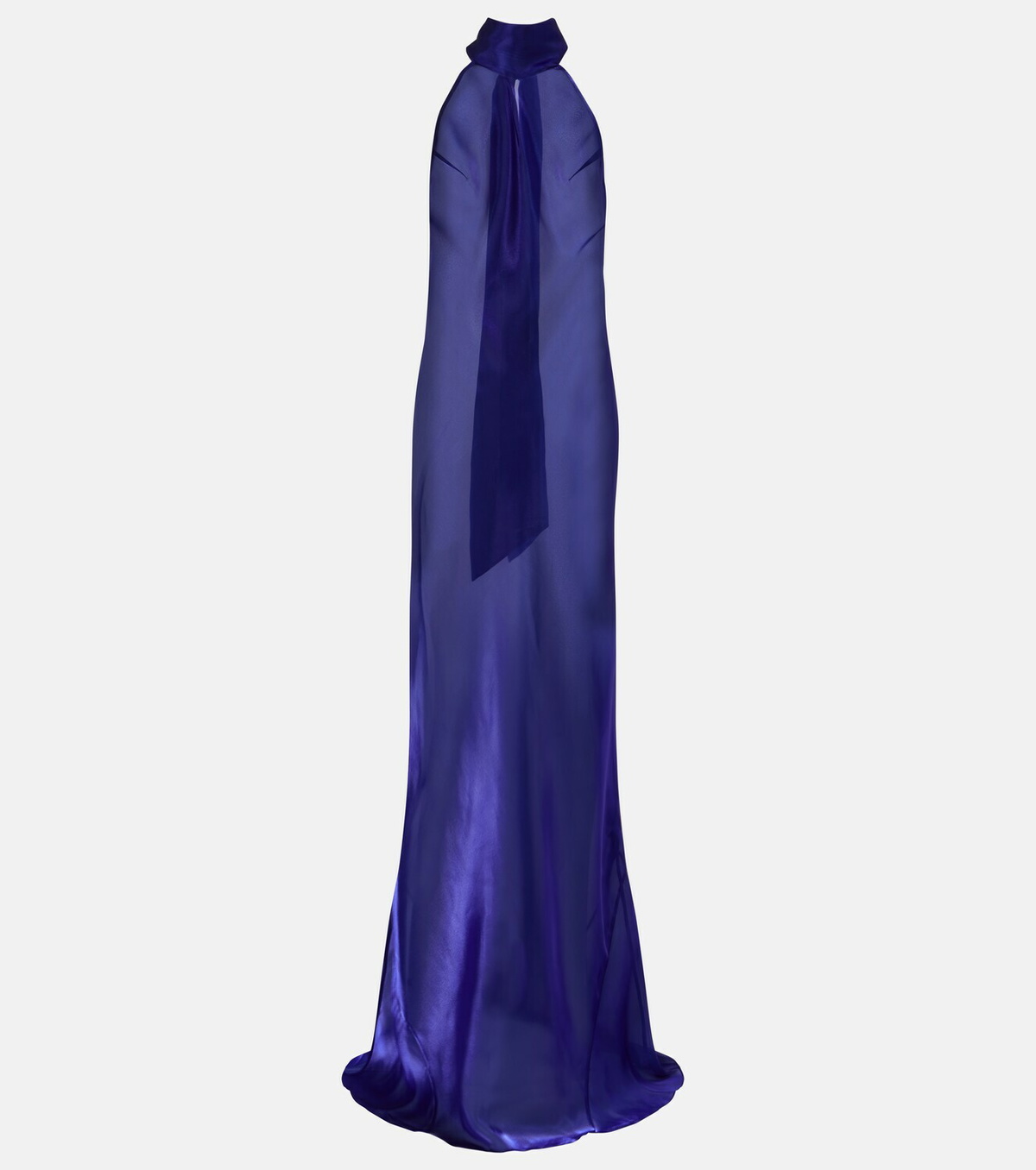 Galvan Sienna semi-sheer organza gown