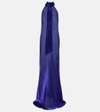 Galvan Sienna semi-sheer organza gown