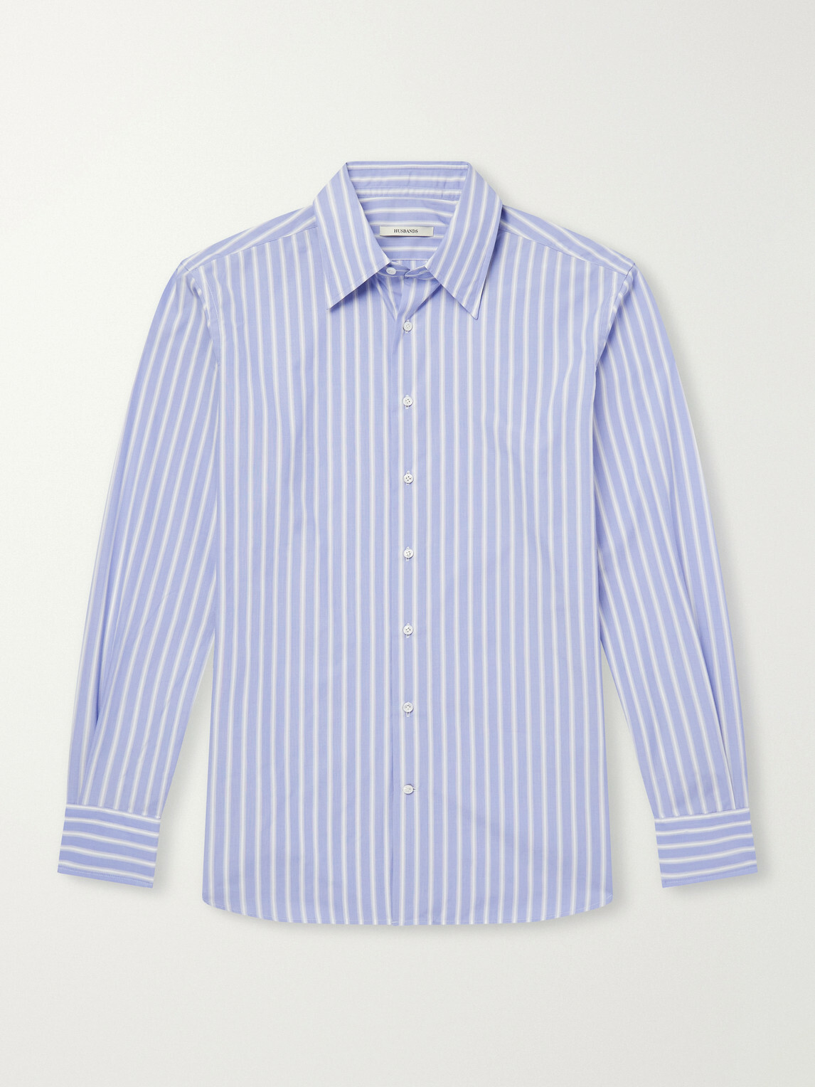 Husbands - Striped Supima Cotton-Poplin Shirt - Blue