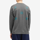 Pop Trading Company Men's Logo Long Sleeve T-Shirt in Charcoal