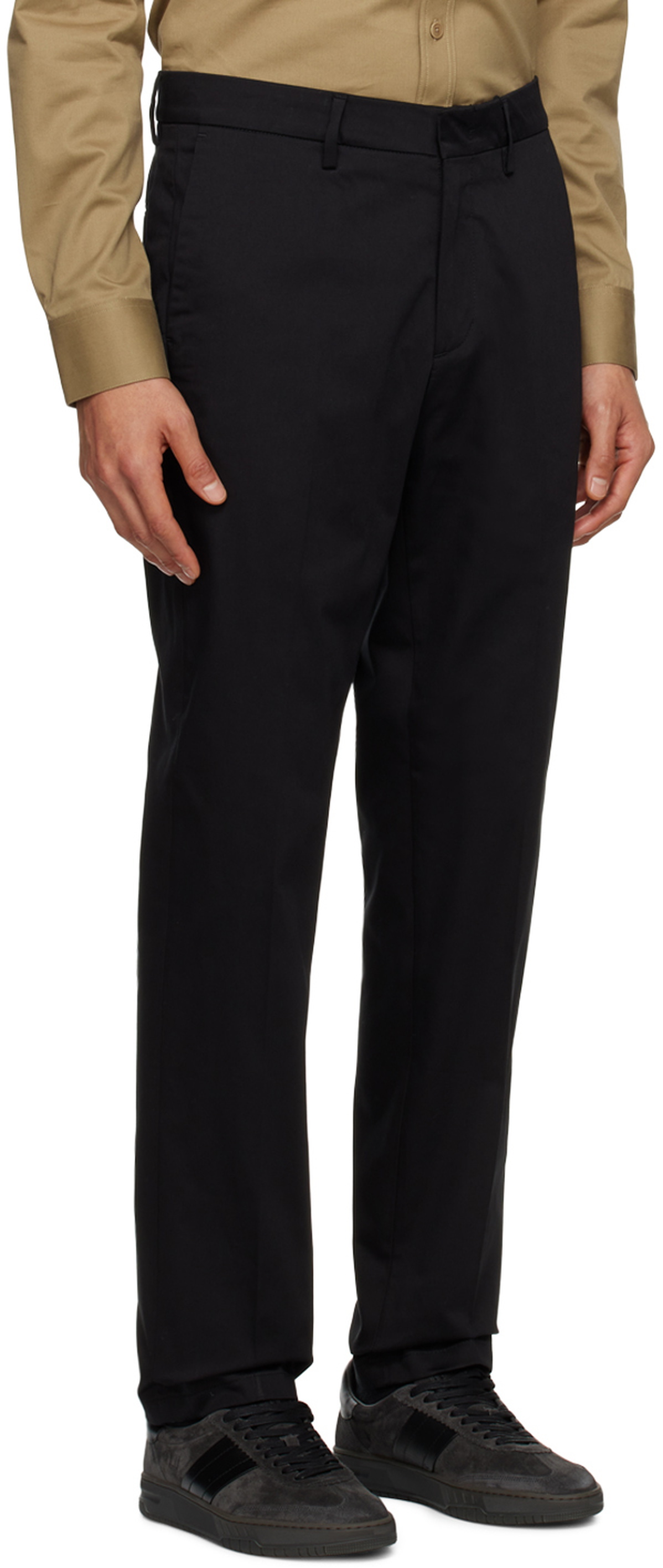 Dunhill Black Zip Chino Trousers Dunhill