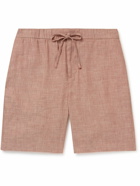 Frescobol Carioca - Felipe Cotton and Linen-Blend Drawstring Shorts - Brown