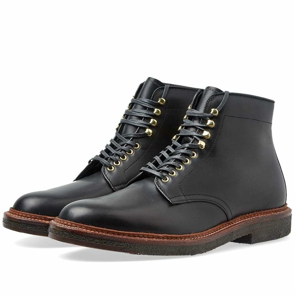 Photo: Alden Shoe Company Men's Alden Round Toe Boot in Black
