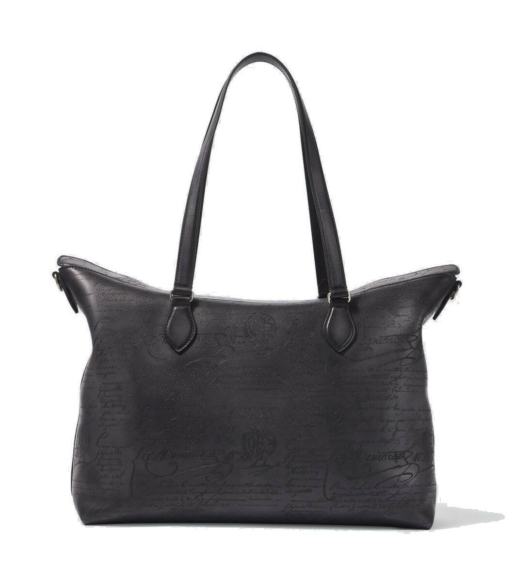バッグ BERLUTI MILES Monogram Shoulder Bag Berluti Miles leather-trimmed messenger bag Berluti