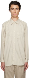 Engineered Garments Beige Work Shirt