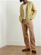 Séfr - Duri Straight-Leg Metallic Silk-Blend Trousers - Brown