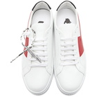 Off-White White and Red Arrows Sneakers