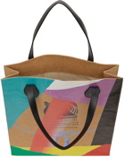 Lanvin Tan Galley Dept. Edition Printed Kraft Paper Grocery Tote