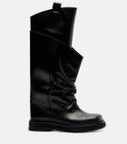 The Attico Passeggiata leather combat boots