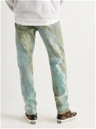 JOHN ELLIOTT - The Daze Slim-Fit Tie-Dyed Denim Jeans - Green - UK/US 28