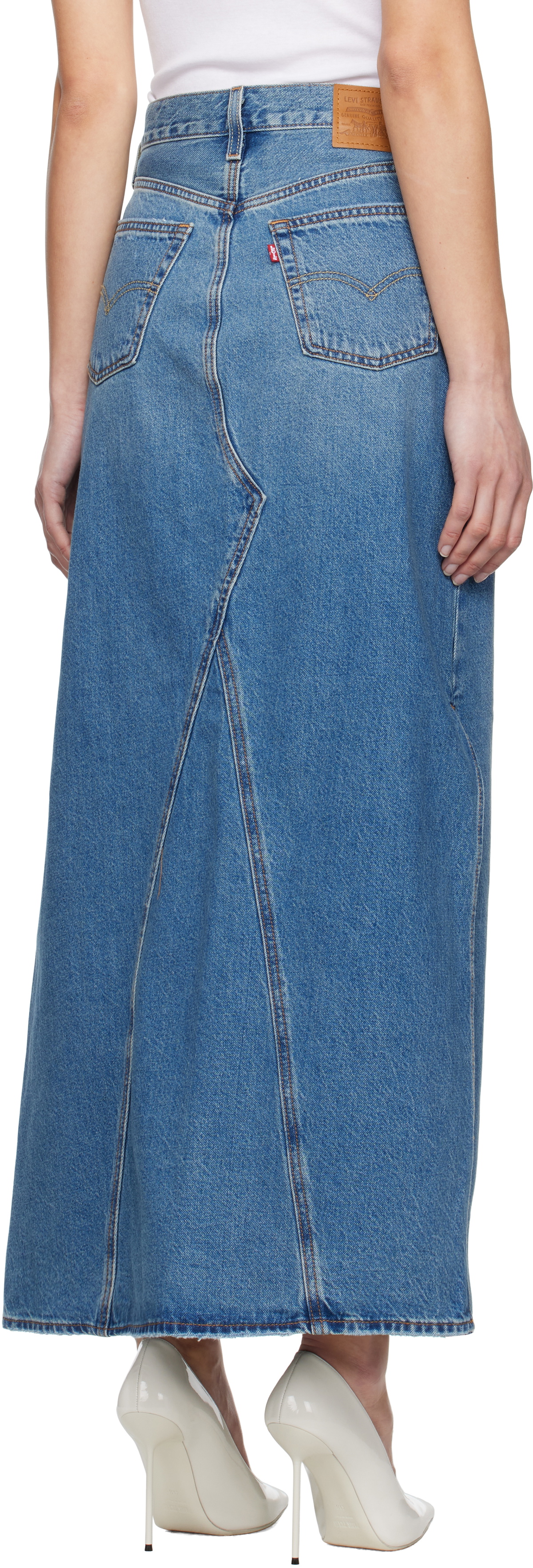 Levi's Blue Icon Denim Maxi Skirt