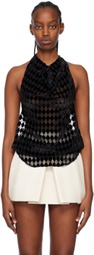 Maximilian Davis Black Harlequin Tank Top