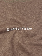 DISTRICT VISION - Logo-Print Hemp-Jersey T-Shirt - Brown