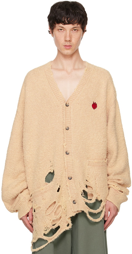 Photo: doublet Beige Zombie Silhouette Knit Cardigan