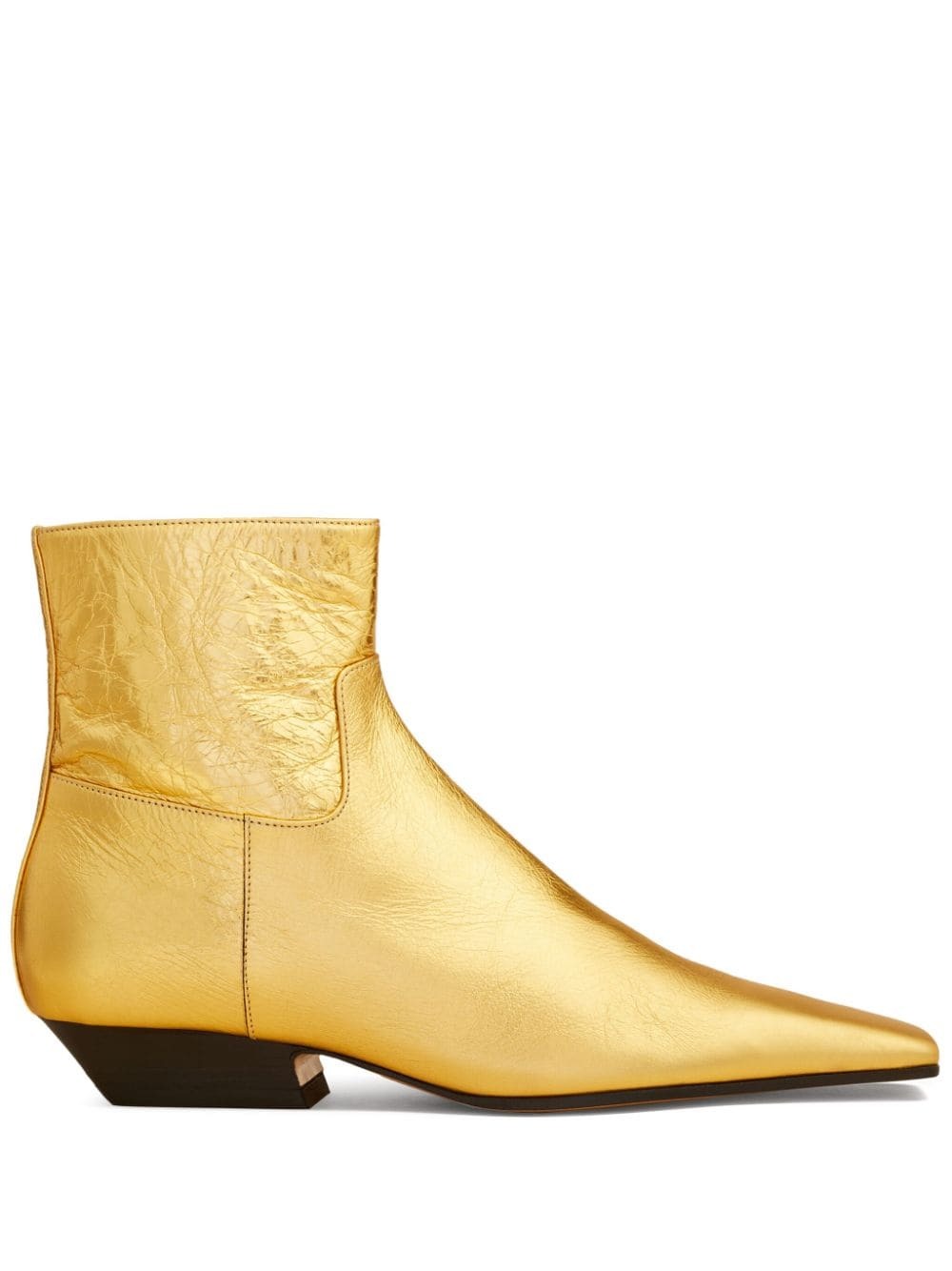 Khaite Brown Calf Leather Bos Taurus Boots
