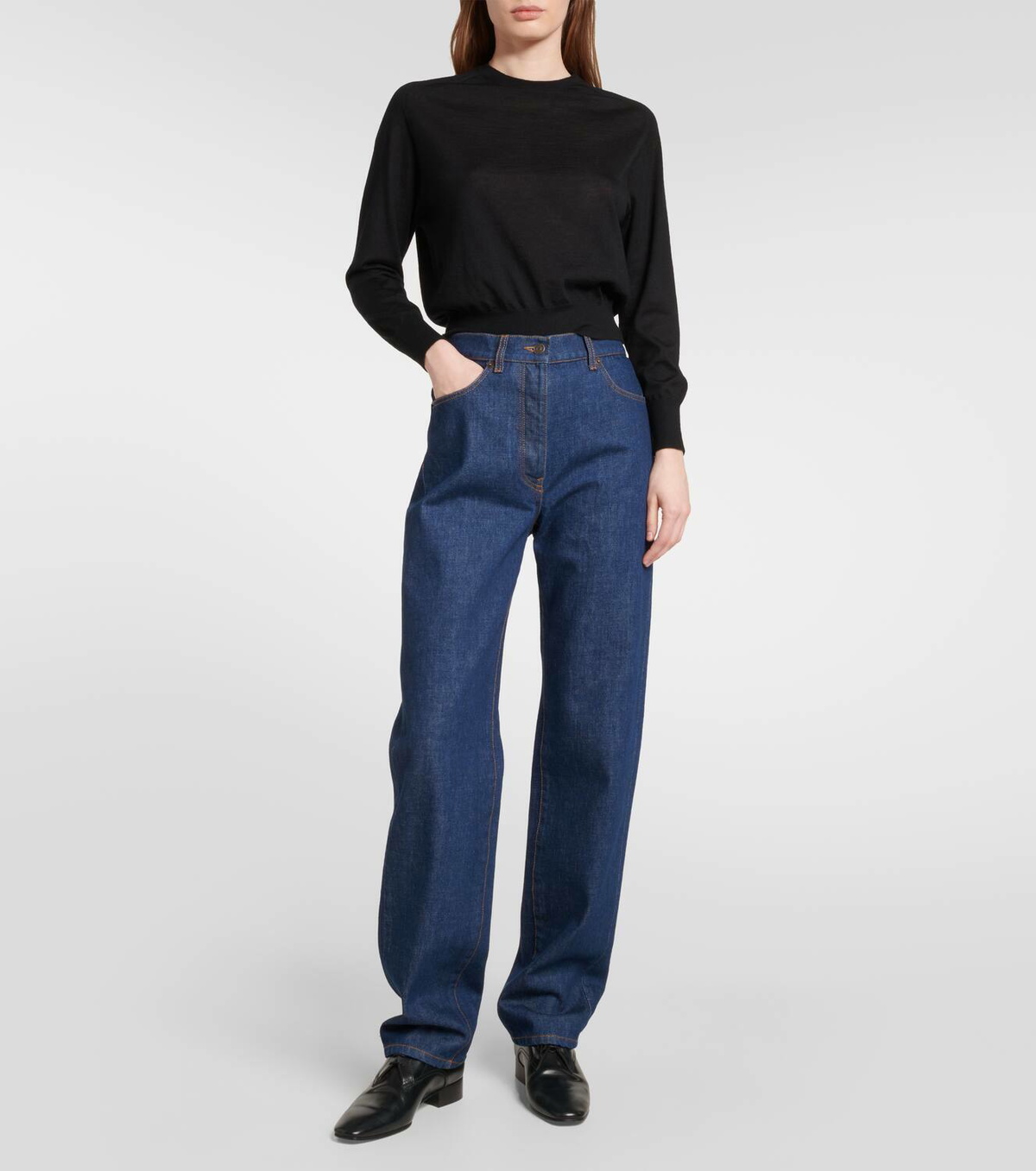 the row ザロウ　borjis jean ジーンズ　デニム　パンツ The Row Borjis high-rise straight jeans The Row