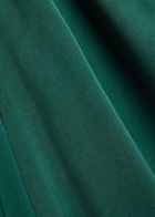 Galvan Sculpted Flared-leg Satin Trousers Green
