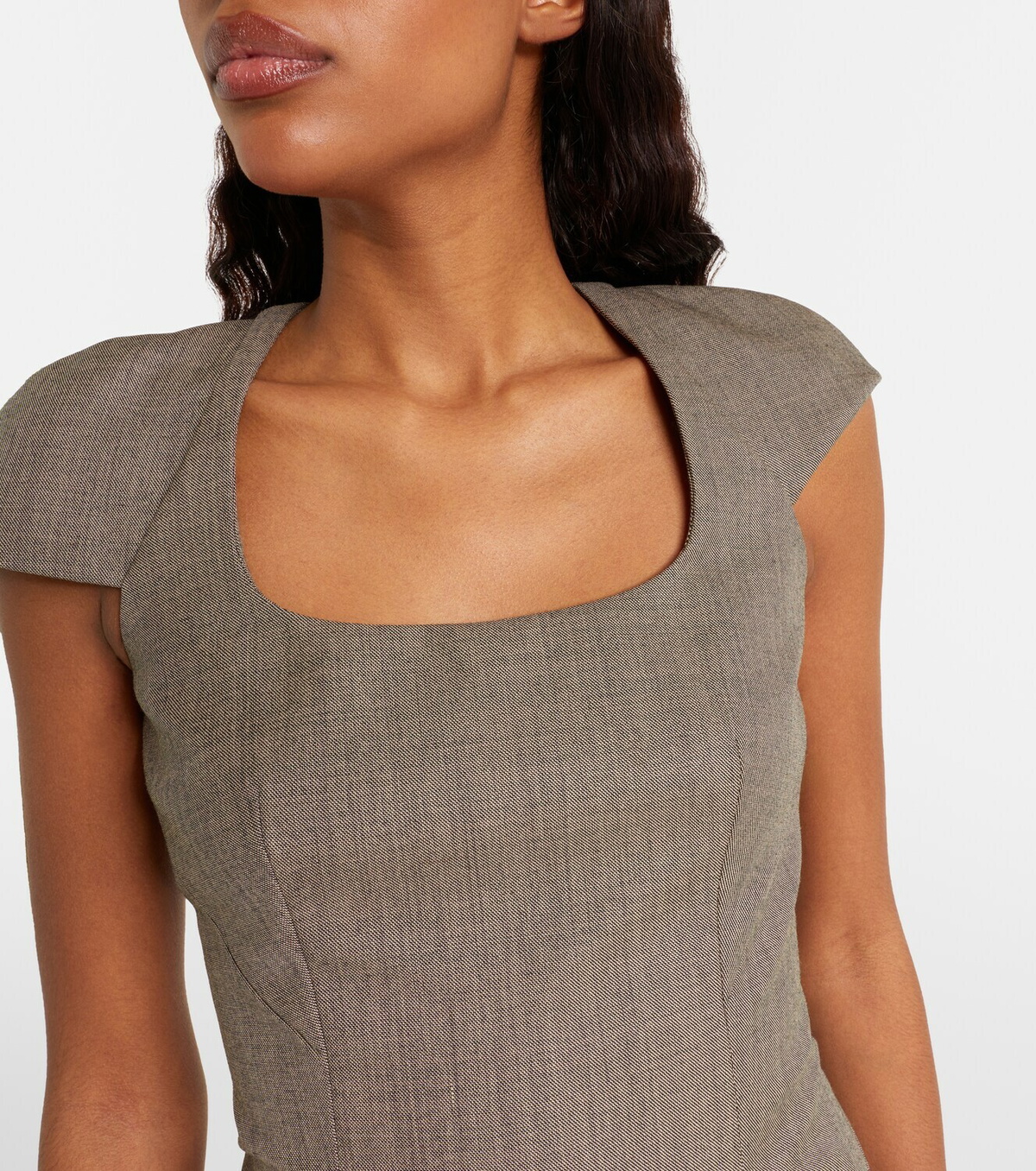 McQueen Draped gathered minidress