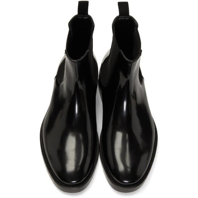 balenciaga papier chelsea ankle boots black