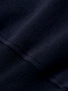 Loro Piana - Whitney Cotton, Silk and Cashmere-Blend Zip-Up Sweatshirt - Blue