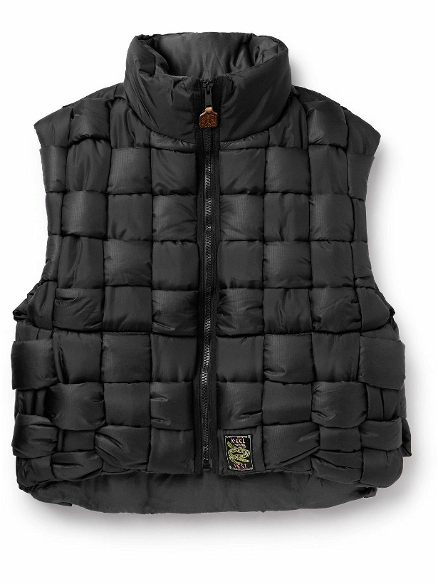 Photo: KAPITAL - Reversible Quilted Padded Shell Gilet - Black