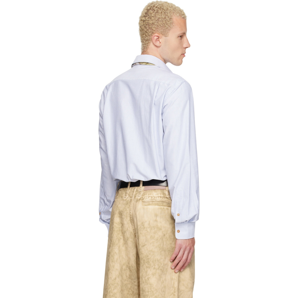 Vivienne Westwood Blue & White Two Button Krall Shirt