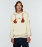 Adish - Tasseled cotton jersey hoodie