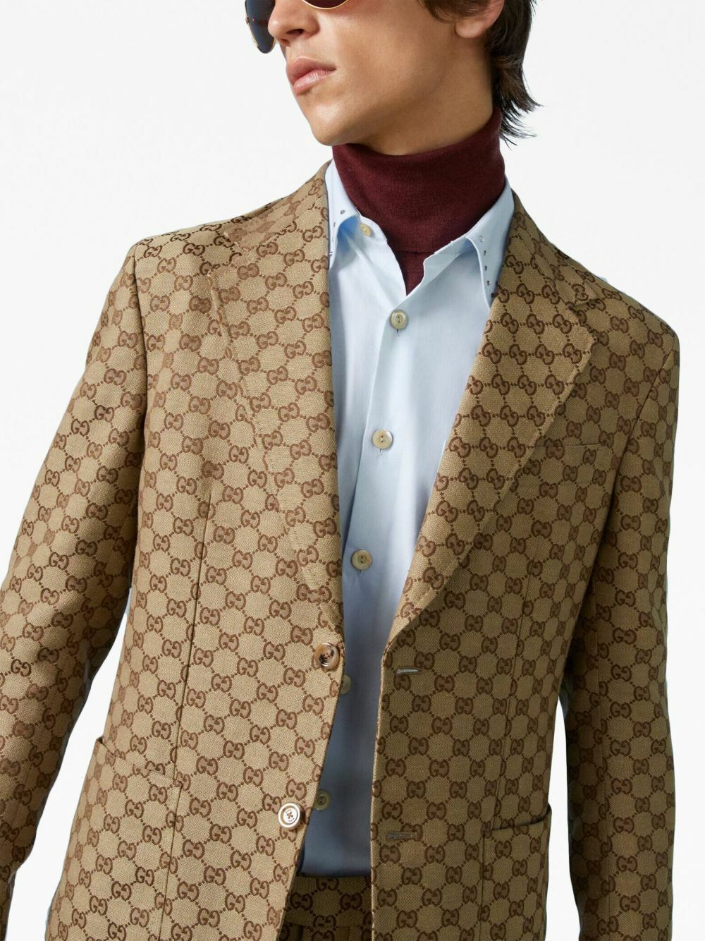 GUCCI - Gg Supreme Single-breasted Blazer Jacket Gucci