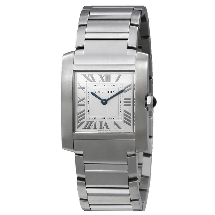 Photo: Cartier Tank Franaise Automatic Silver Dial Ladies Watch WSTA0074