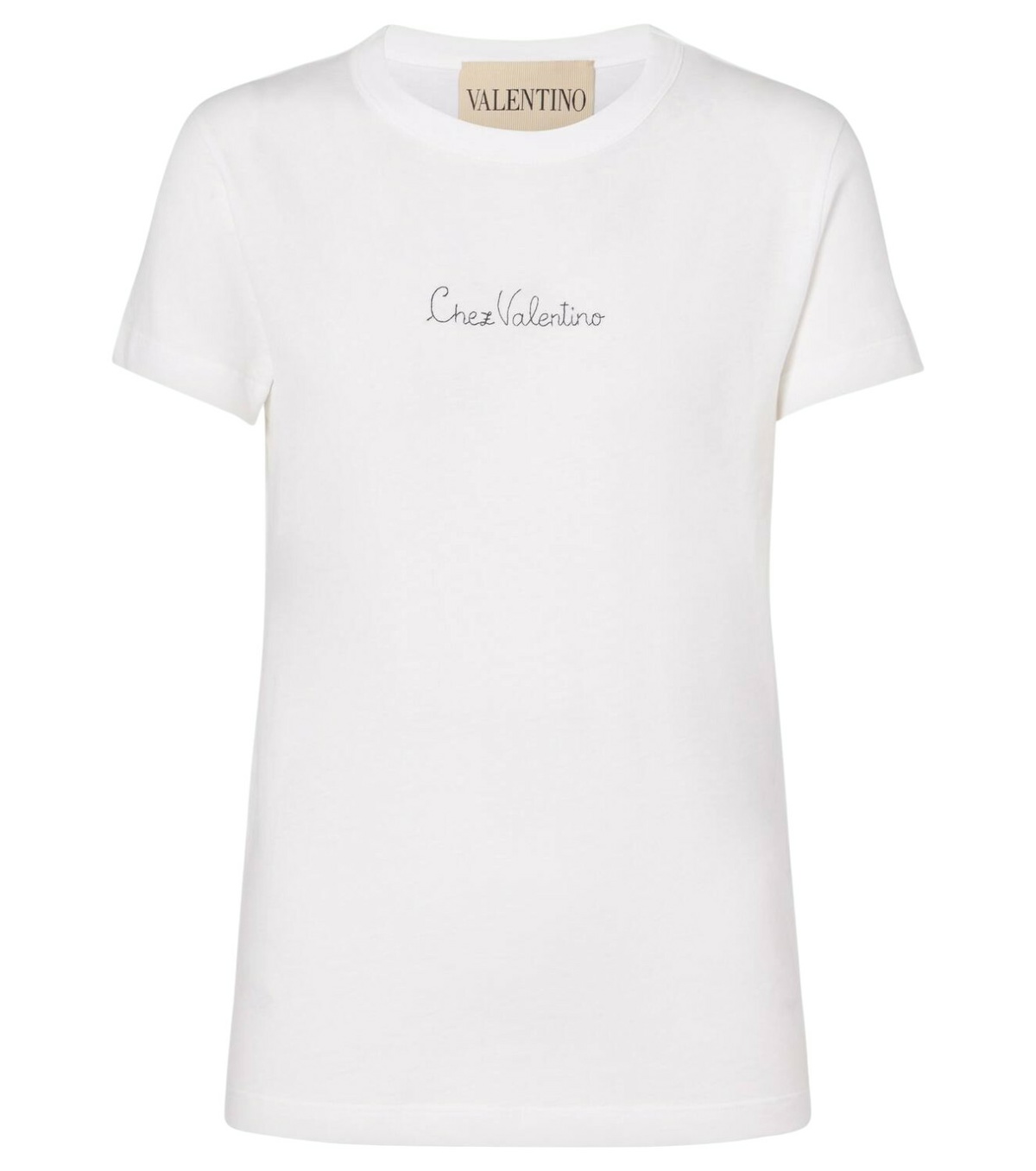 VALENTINO - Cotton Rib Jersey Logo T-shirt Valentino