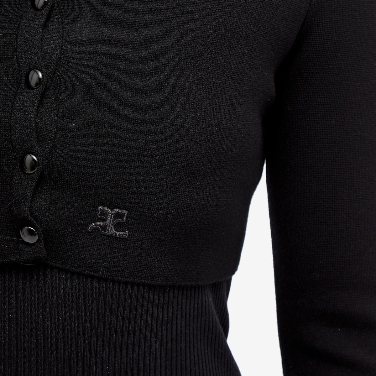 vintage Courrèges logo cardigan France製 vintage Courrèges logo cardigan France製
